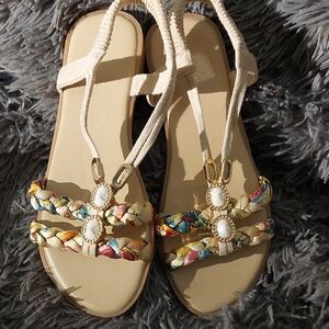 Elegant Multicolor Braided Women's Sandals
